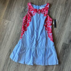 Nicole Miller stripe and lace dress 10